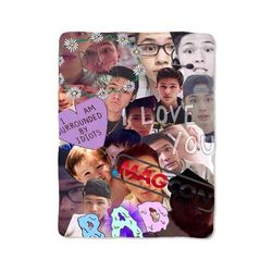 magcon family collage inspired print on blanket