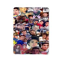 magcon family personnel collage print on blanket
