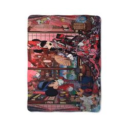 micky and minnie mouse print on blanket