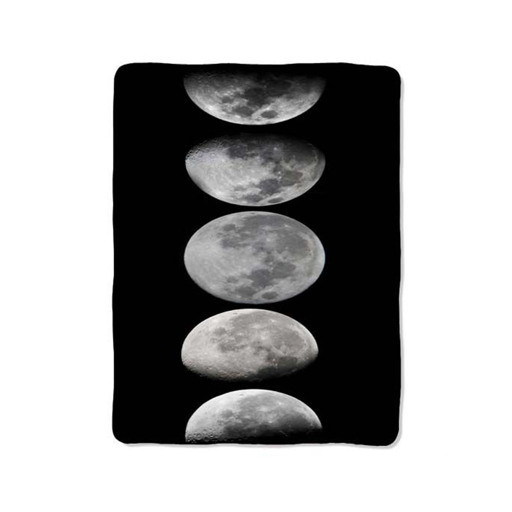 Phases Of The Moon Print On Blanket 0