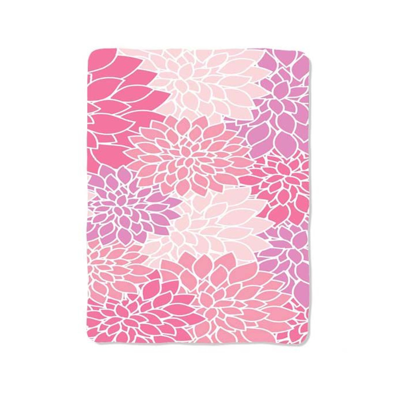 Pink Flower Print On Blanket 0