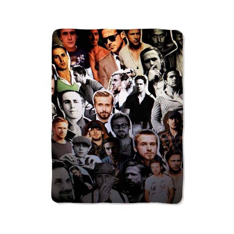 Ryan Gosling Collage Print On Blanket 0