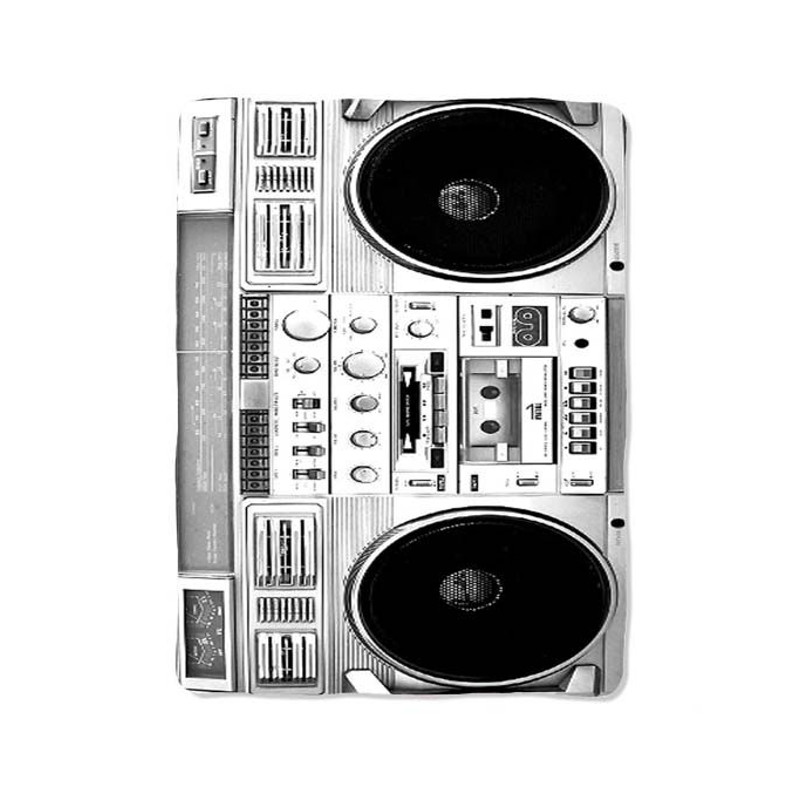 Silver Boombox Print On Blanket 0