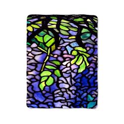 tiffany style stained glass print on blanket