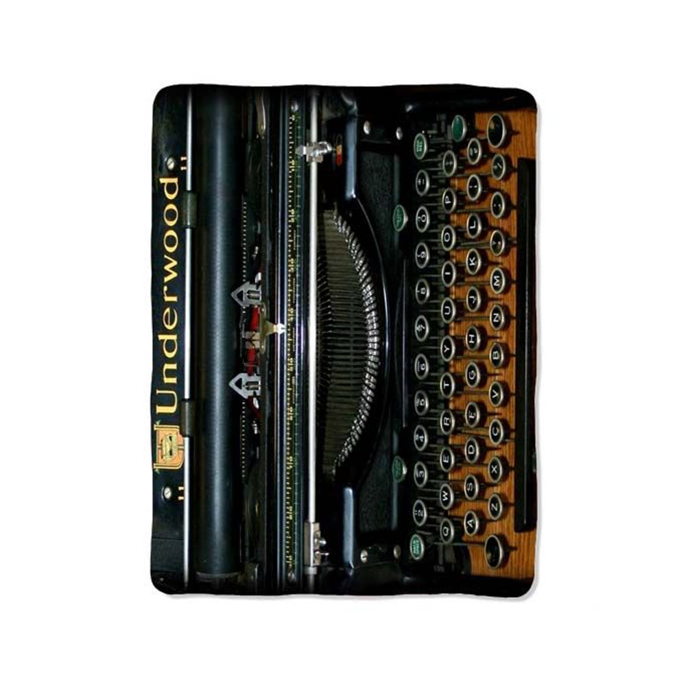 Underwood Typewriter Print On Blanket 0