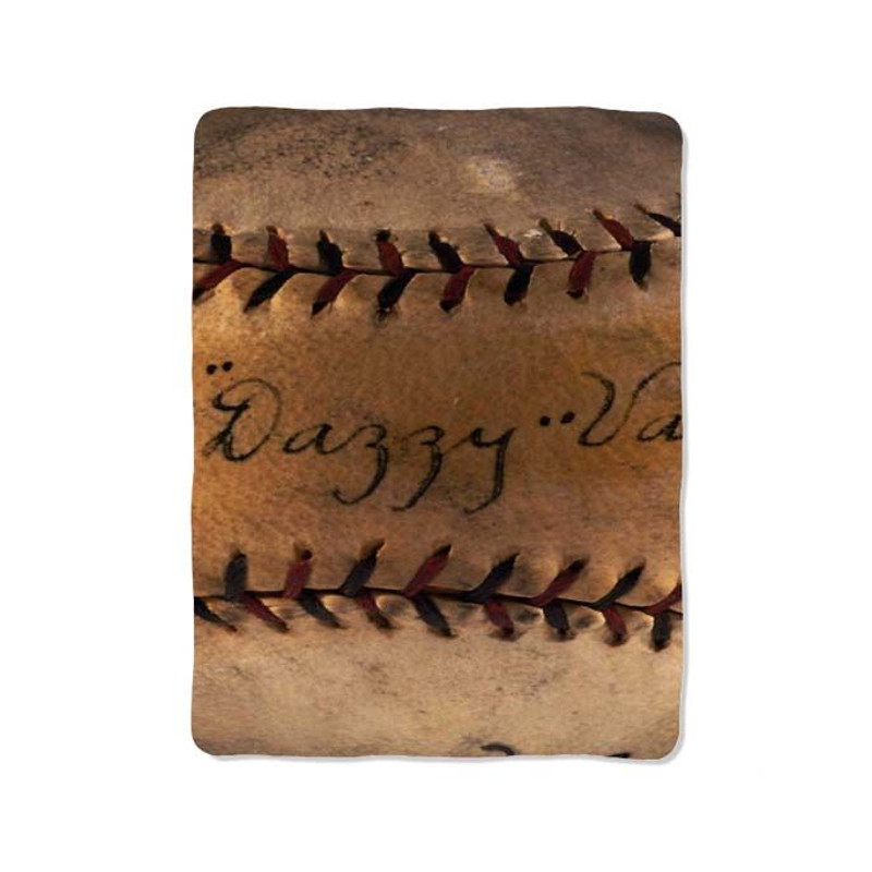 Vintage Ball Baseball Print On Blanket 0