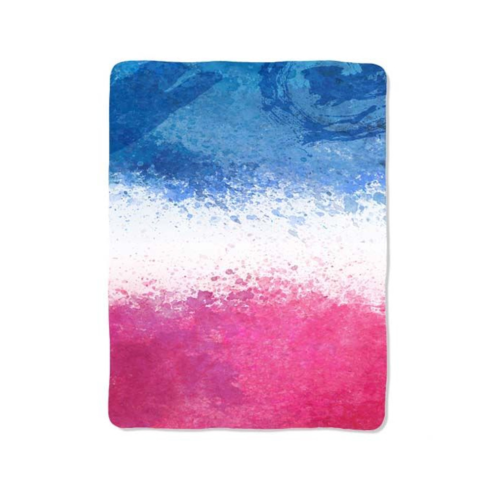 Water Colour Splat Print On Blanket 0