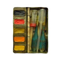 watercolor set print on blanket