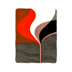 wood texture color print on blanket