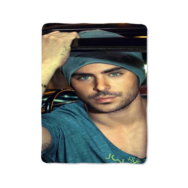 Zac Efron In Car Print On Blanket 0