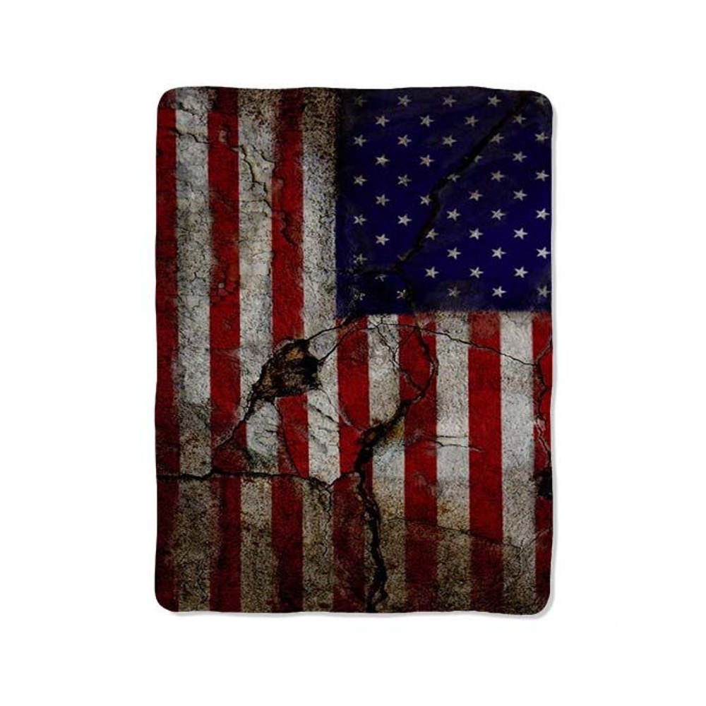 American Cracked Design On Blanket 0