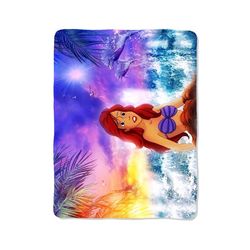 ariel the little mermaid design on blanket