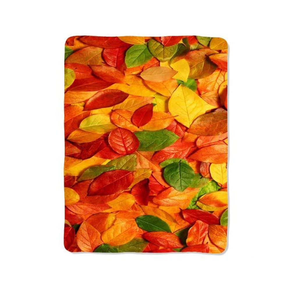 Autumn Leave Design On Blanket 0