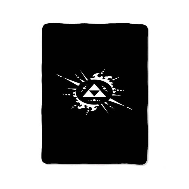 Black Zelda Triforce Design On Blanket 0