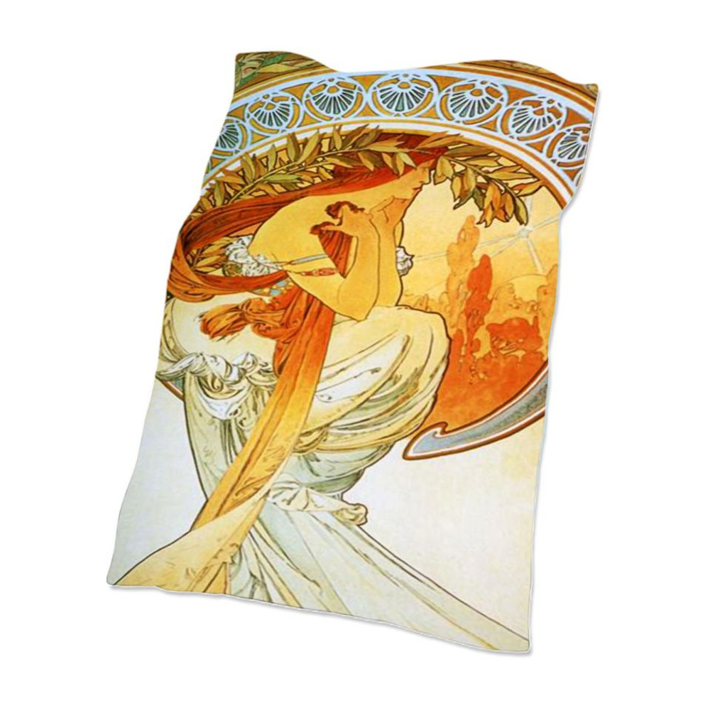 Alphonse Mucha 2 Premium Blanket 0