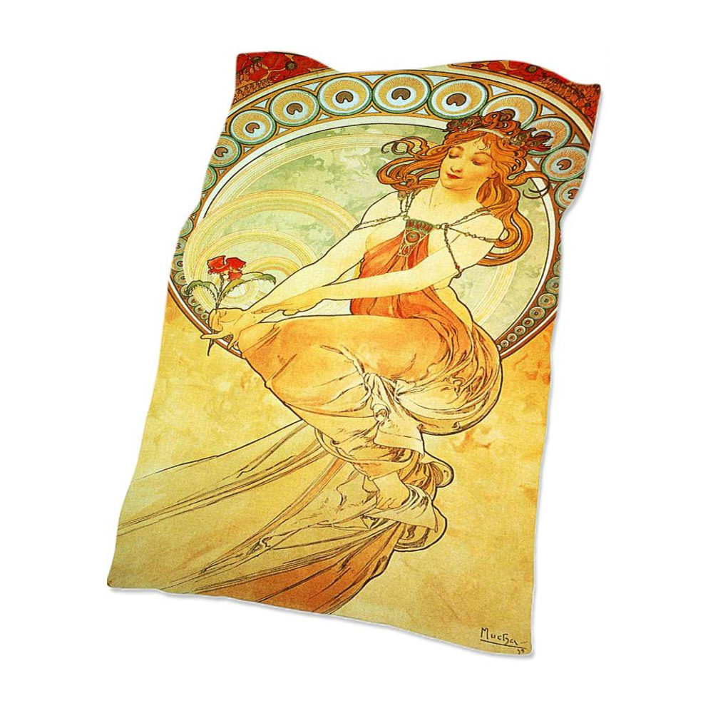 Alphonse Mucha Popular Premium Blanket 0