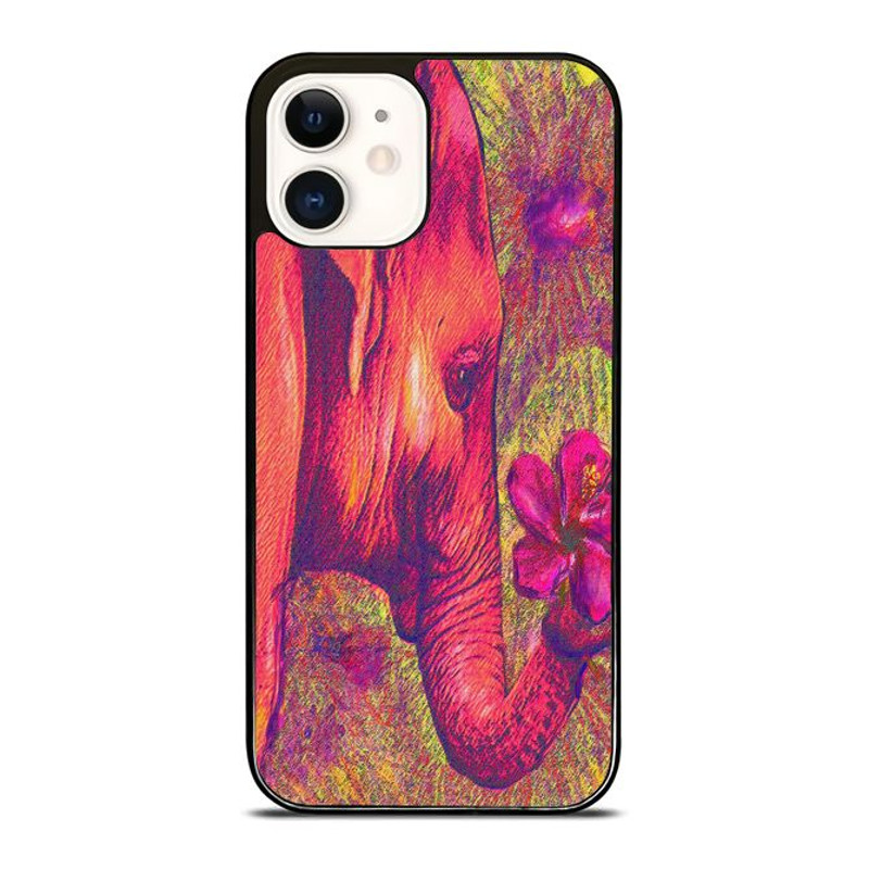 Elephant Pink Flower Custom IPhone 16 Case IPhone 15 Case IPhone 14 Case Samsung Case Google Pixel 0