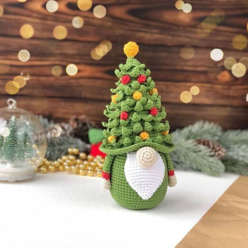 Gnome Christmas Tree Crochet Pattern Festive Gnome Crochet Patterns For Christmas Decor PDF 1