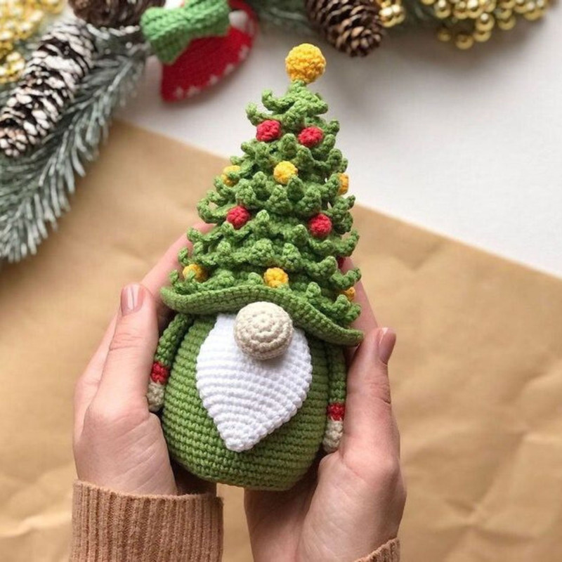 Gnome Christmas Tree Crochet Pattern Festive Gnome Crochet Patterns For Christmas Decor PDF 5