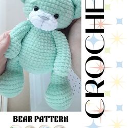 amigurumi bear crochet pattern - pdf tutorial in english