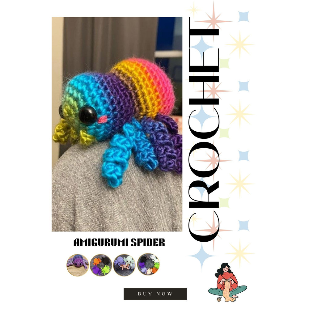 NoSew Amigurumi Spider Crochet Pattern 0