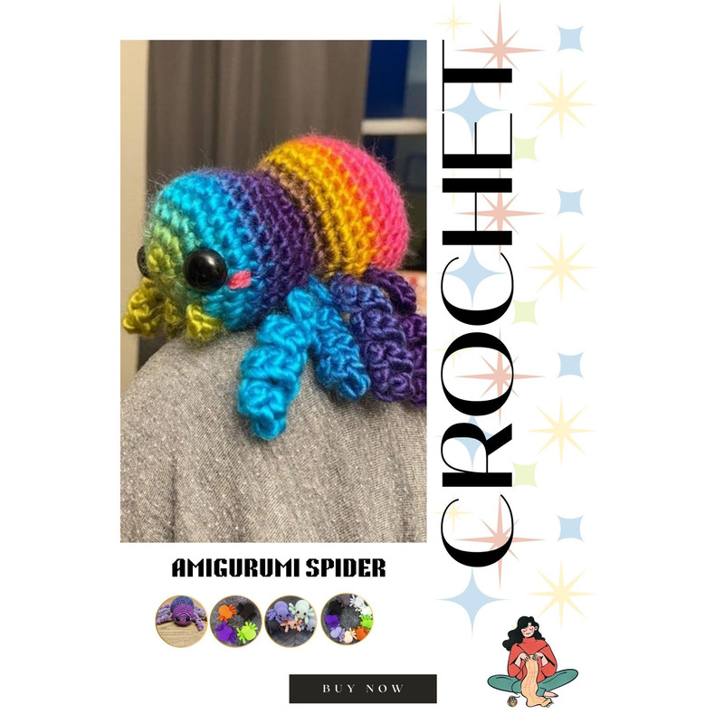 NoSew Amigurumi Spider Crochet Pattern 0