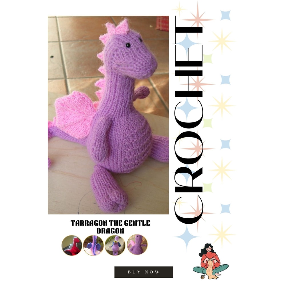 Tarragon The Gentle Dragon Knitting Pattern 0