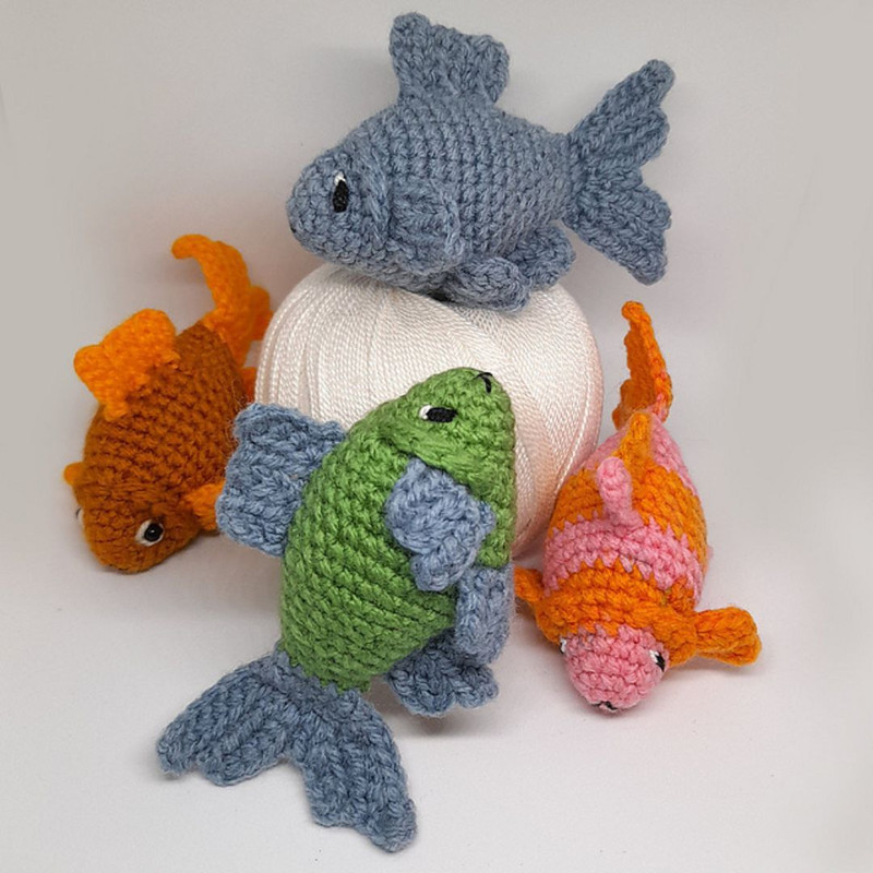Goldfish Amigurumi Crochet Pattern  NoSew Option Included 1