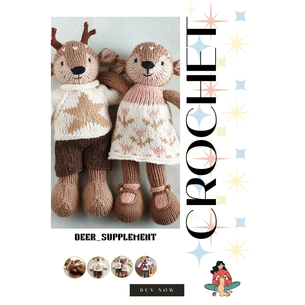 Deer Amigurumi Supplement Knitting Pattern 0