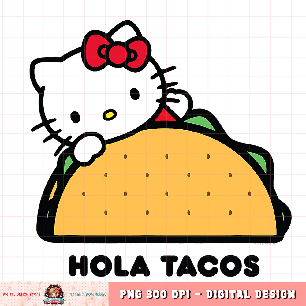 Hello Kitty Hola Tacos png, digital download, instant .jpg