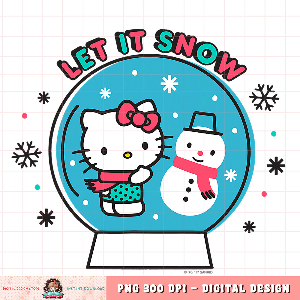 Hello Kitty Let it Snow Globe Tee Shirt .jpg