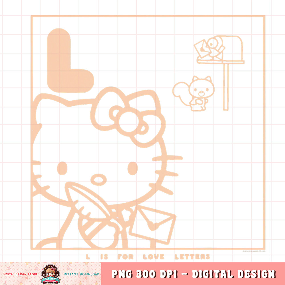 Hello Kitty Love Letter Tee Shirt .jpg