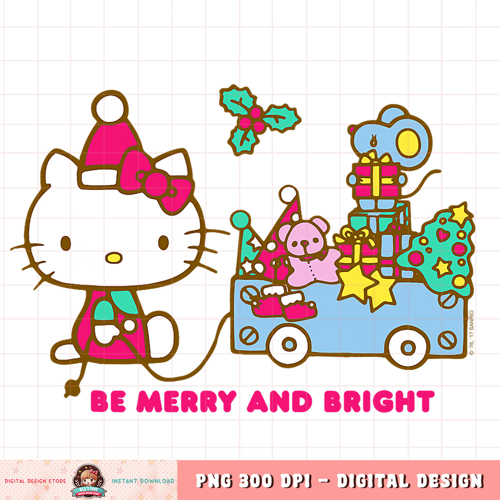 Hello Kitty Merry and Bright Christmas Tee Shirt .jpg