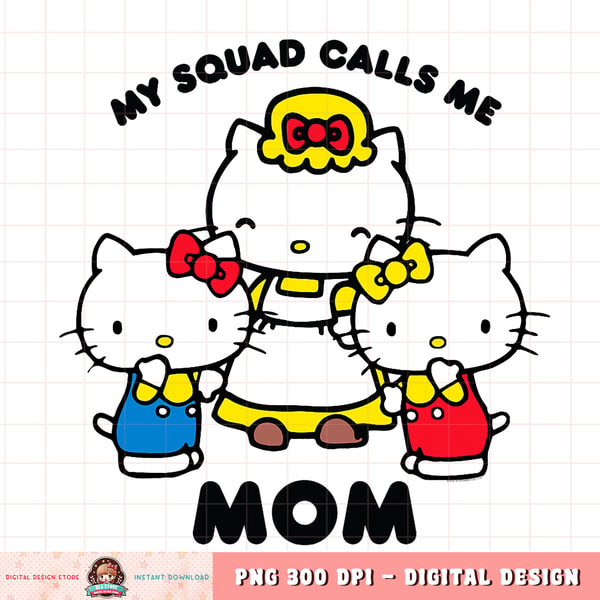 Hello Kitty Mutter Hello Kitty Mom Squad png, digital download, instant | Inspire Uplift