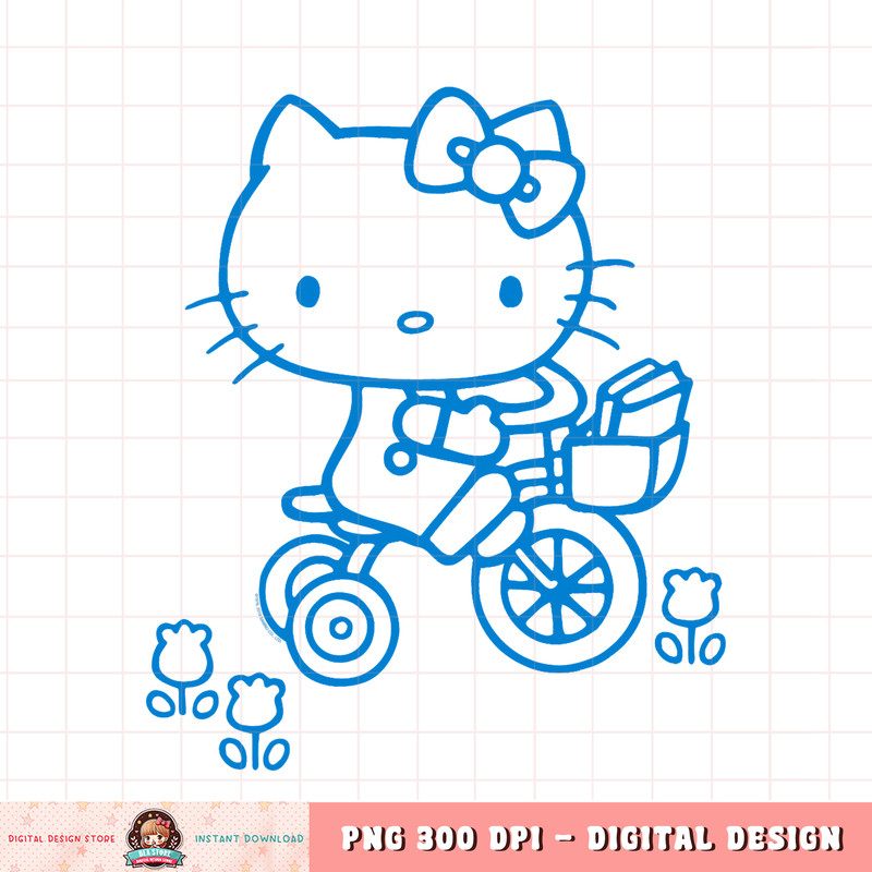 Hello Kitty Retro Bike Ride Tee Shirt .jpg