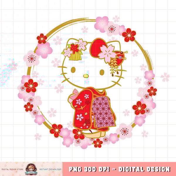 Hello Kitty Sakura Spring png, digital download, instant.png | Inspire ...