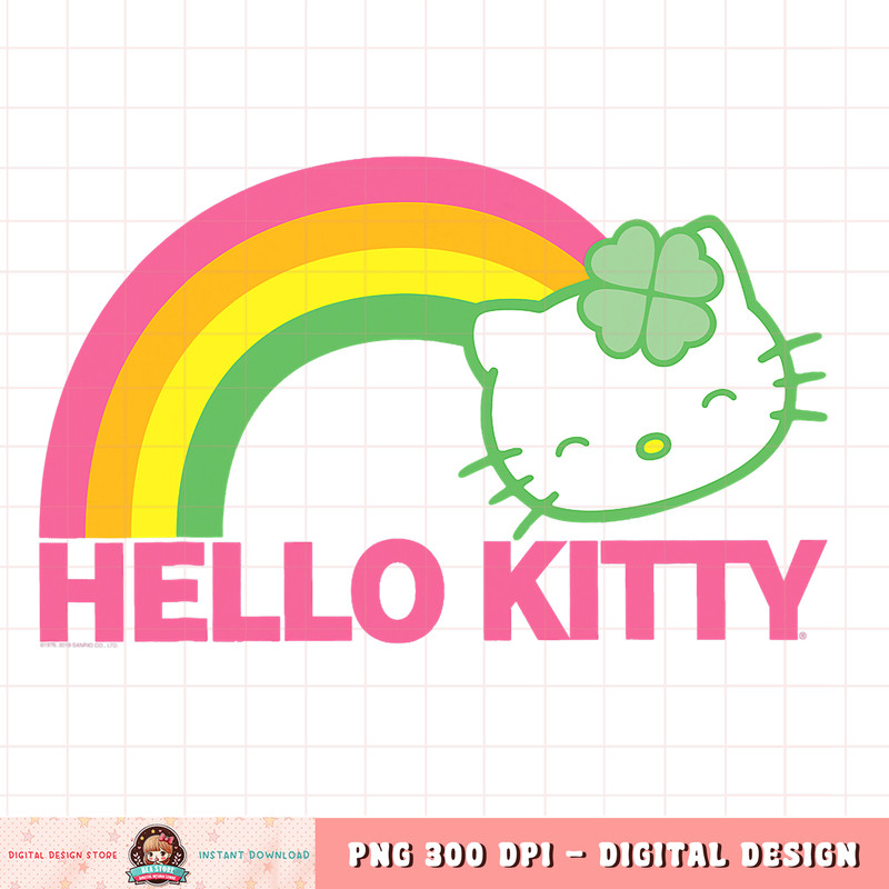 Hello Kitty St. Patrick_s Rainbow Tee Shirt .jpg