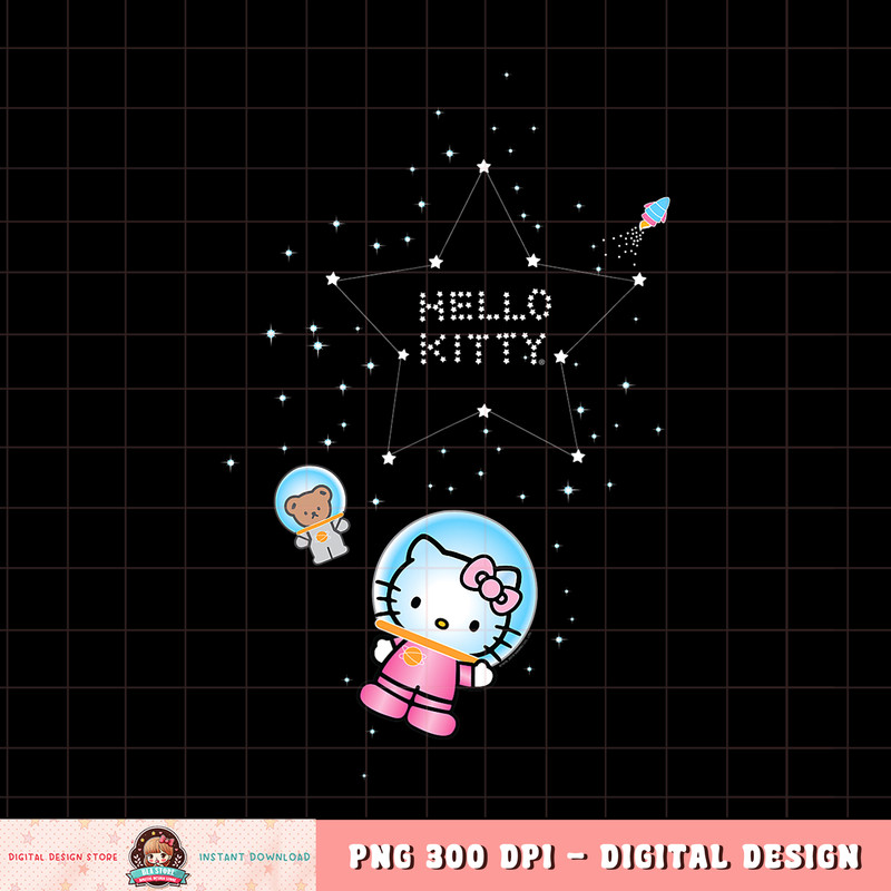 Hello Kitty Star Space png, digital download, instant .jpg