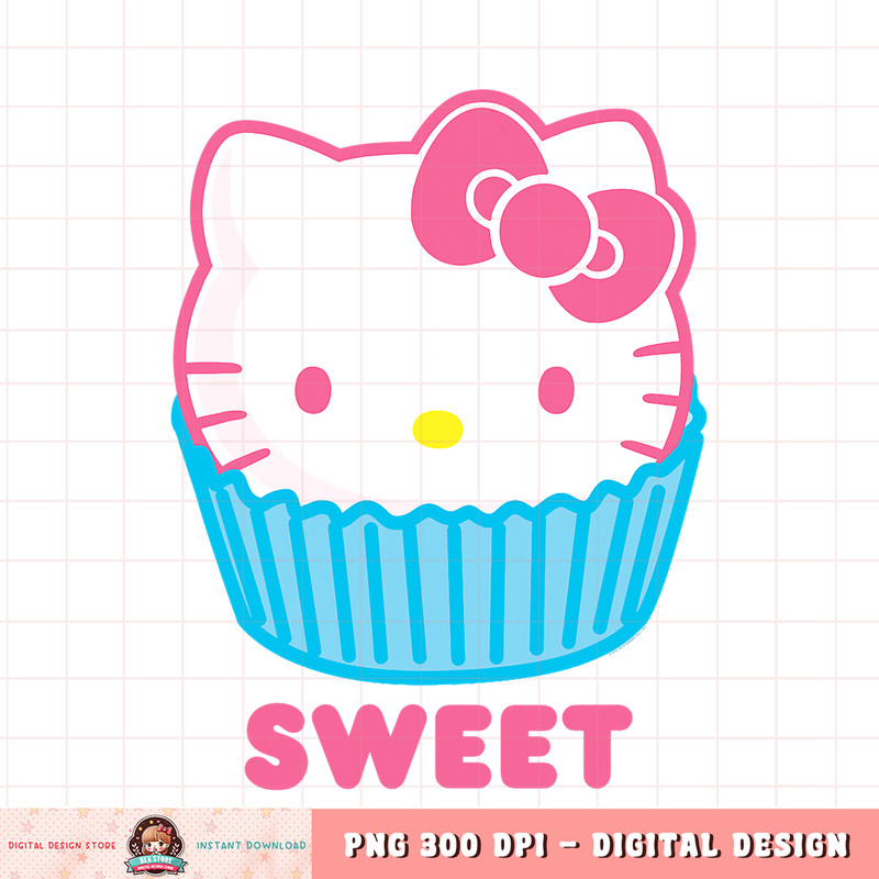 Hello Kitty Sweet Cupcake png, digital download, instant .jpg