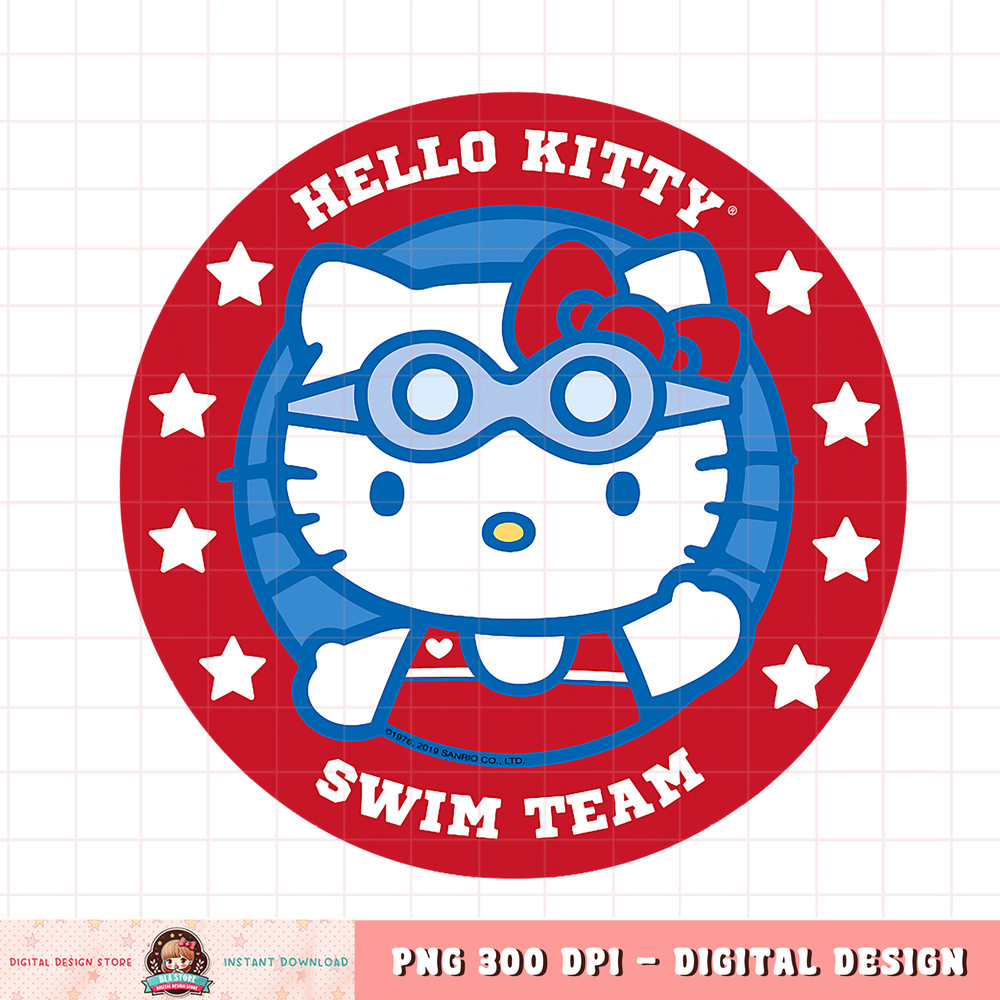 Hello Kitty Swim Team Swimmer Tee Shirt .jpg