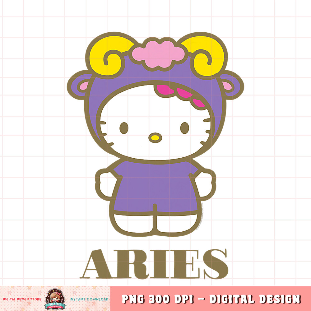 Hello Kitty Zodiac Aries png, digital download, instant .jpg