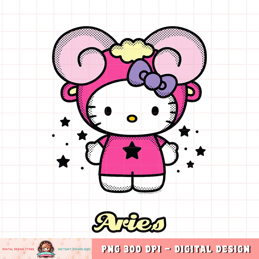 Hello Kitty Zodiac Aries Tee Shirt .jpg