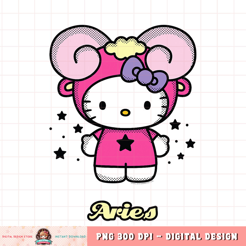 Hello Kitty Zodiac Aries Tee Shirt .jpg