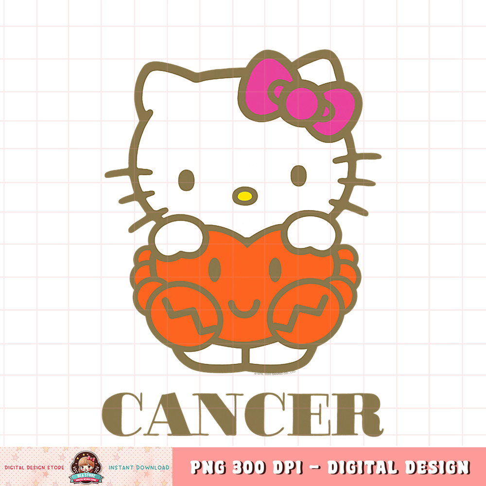 Hello Kitty Zodiac Cancer png, digital download, instant .jpg