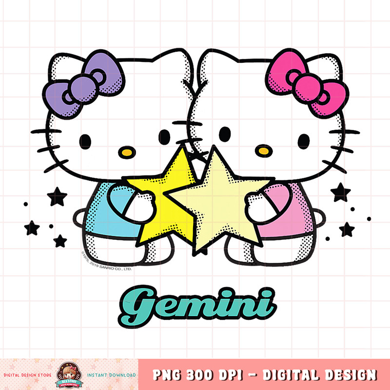 Hello Kitty Zodiac Gemini Tee Shirt .jpg