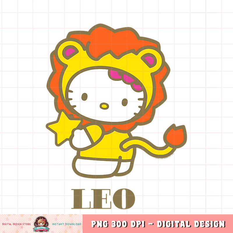 Hello Kitty Zodiac Leo png, digital download, instant .jpg
