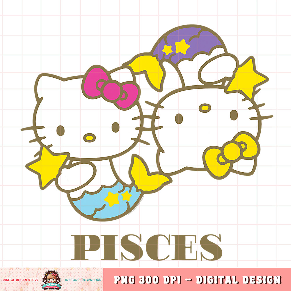 Hello Kitty Zodiac Pisces png, digital download, instant .jpg
