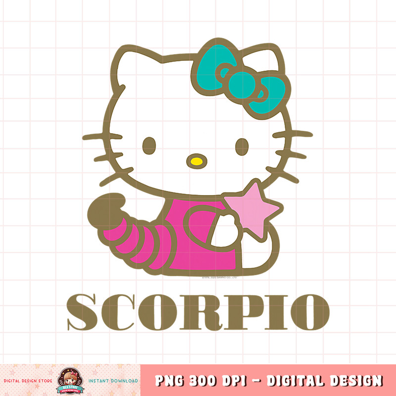 Hello Kitty Zodiac Scorpio png, digital download, instant .jpg