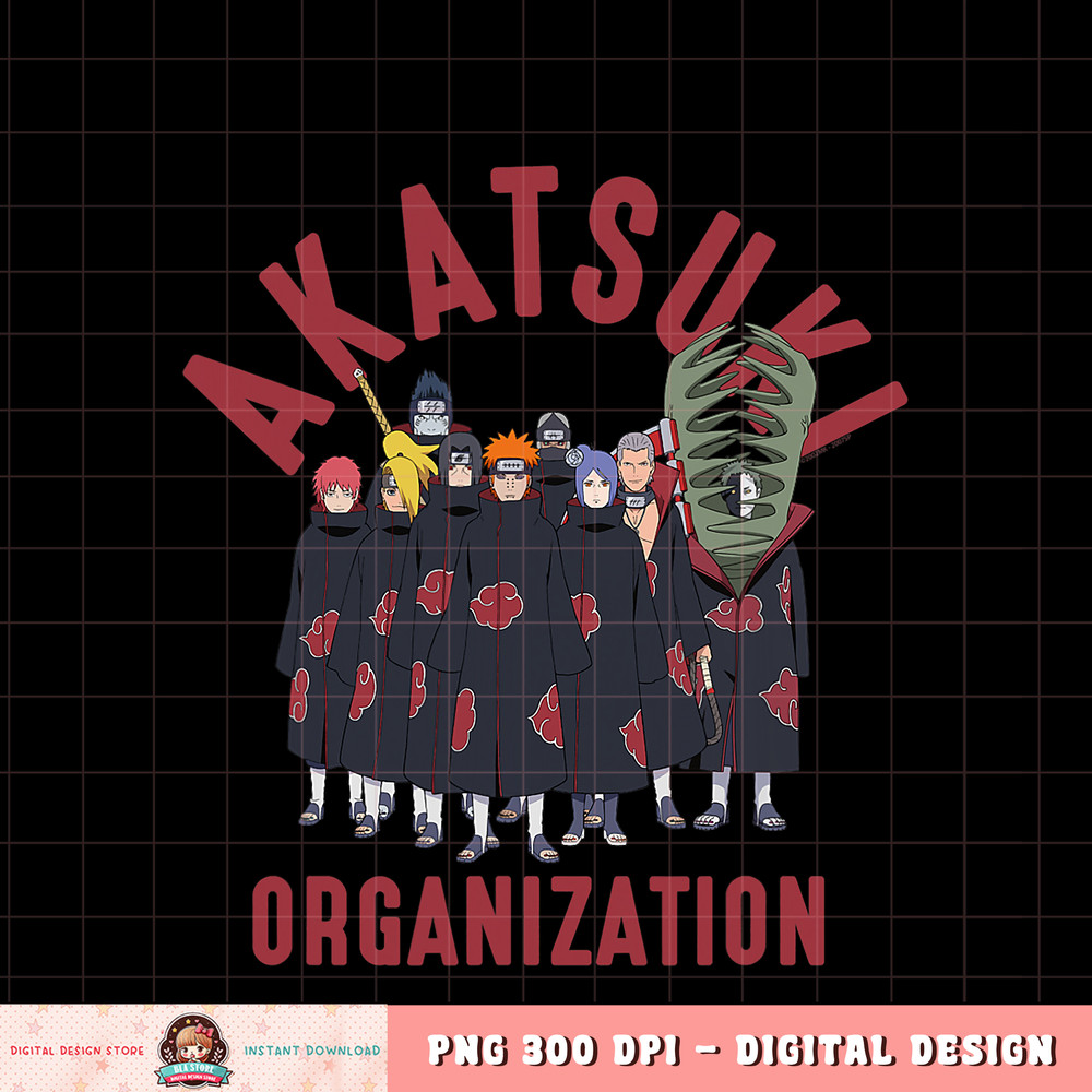 Naruto Shippuden Akatsuki Organization png, digital download, instant .jpg