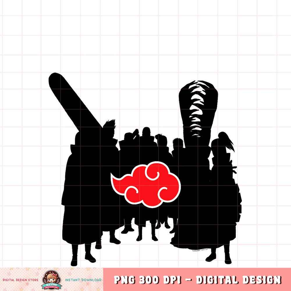 Naruto Shippuden Akatsuki Silhouettes png, digital download, instant .jpg
